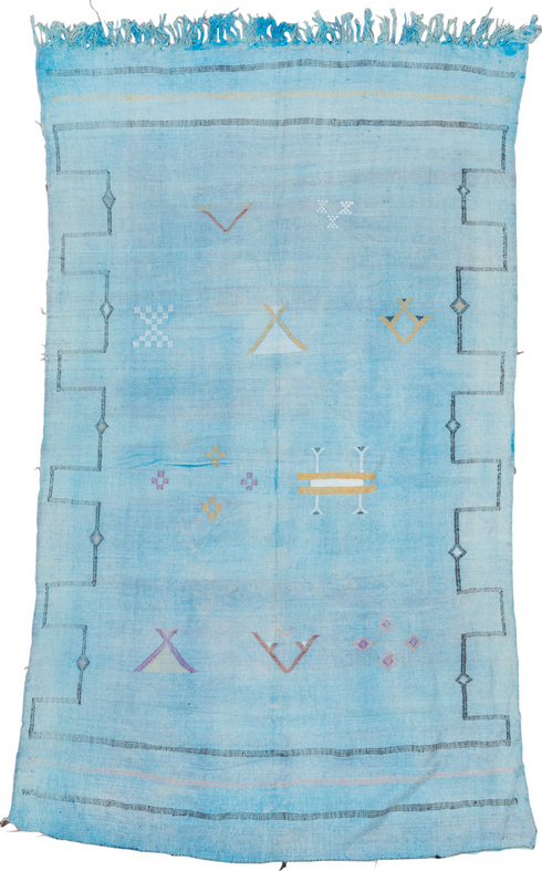 Vintage Cactus Kilim Area Rug (4' x 7')